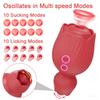 Sucking Rose Tongue Licking Vibrator for Women Clitoris Stimulator Oral Nipple Vacuum Clit Sucker Female Sex Toys for Adults