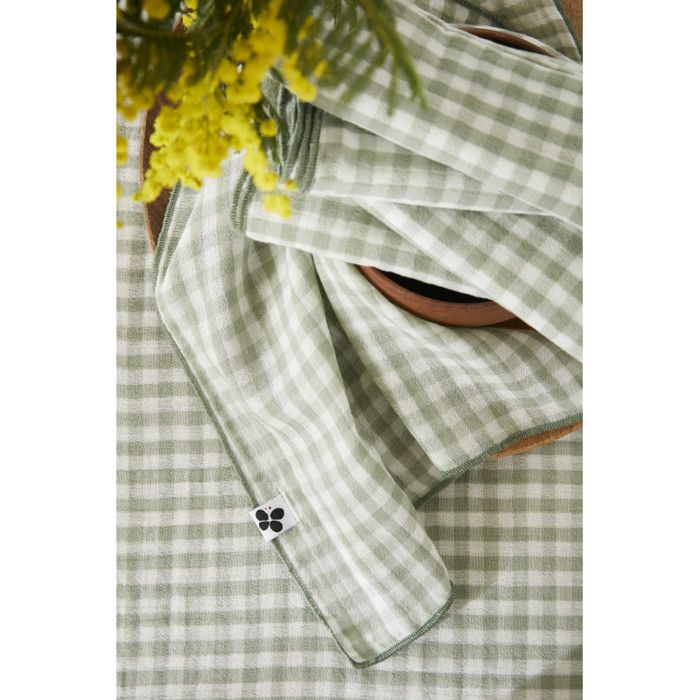 Lot de 3 serviettes de table "Vickie" 40 x 40 cm Tissé teint "Gaze de Coton"