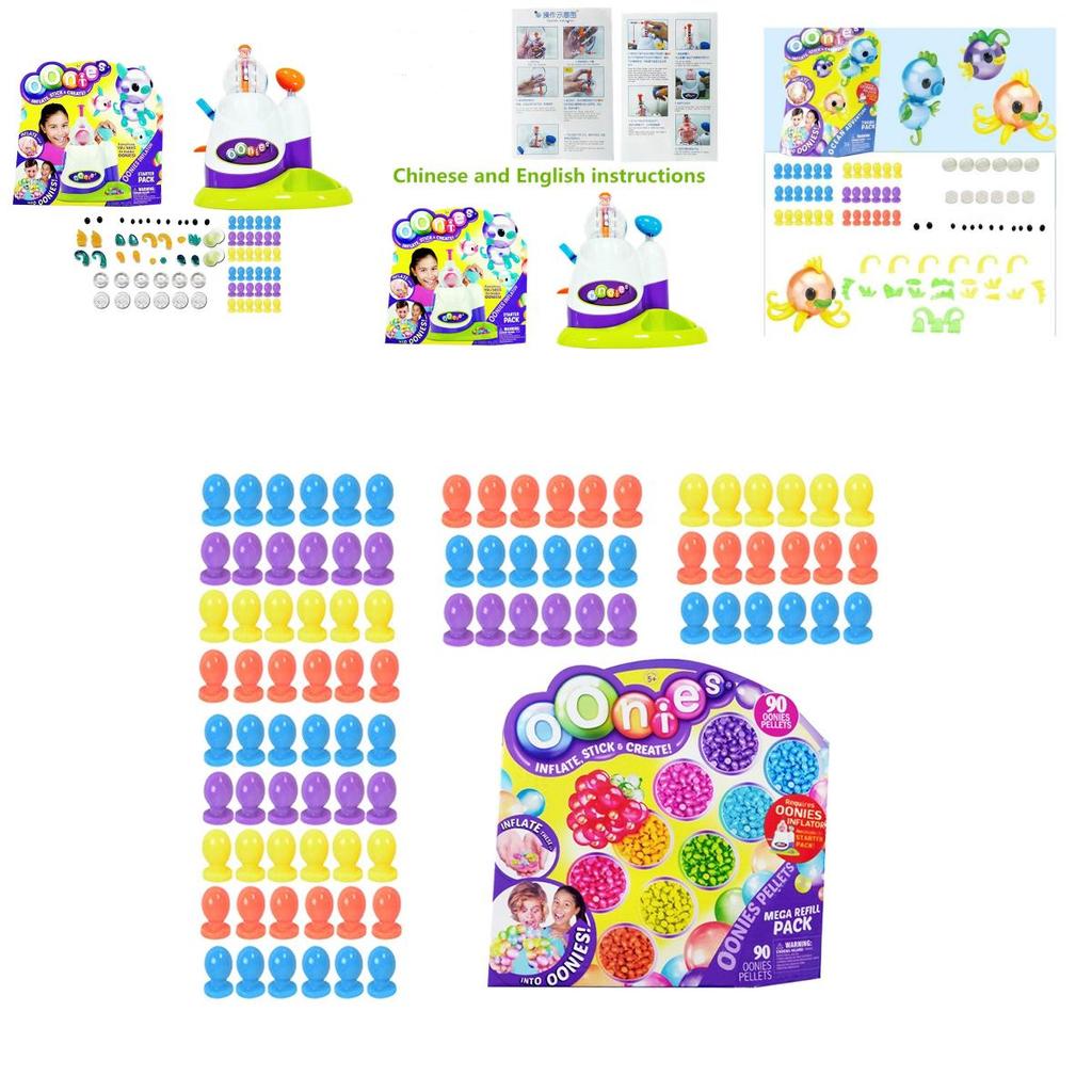 Oonies Refill Pack Sticky Ball Bubble Inflator Kids Diy Educational Toy