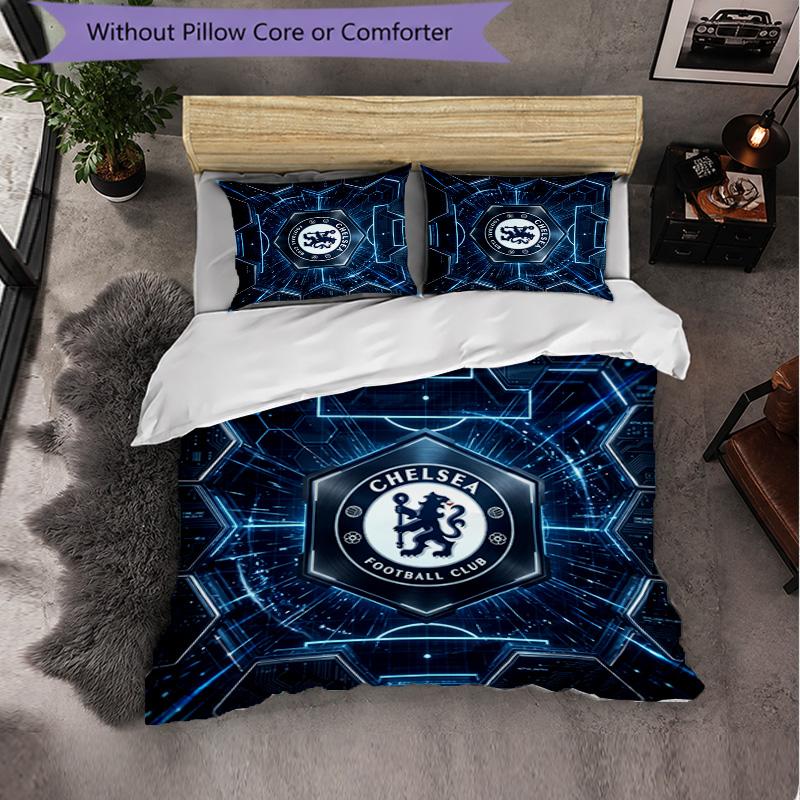 Набор постельного белья Chelsea FC, 3 предмета, мягкая микрофибра, пододеяльник с наволочками для спальни