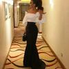 Women Elegant Off Shoulder Puff Long Sleeves Patchwork Bride Bridesmaids Wedding Long Dress Gorgeous Party Maxi Ball Gowns