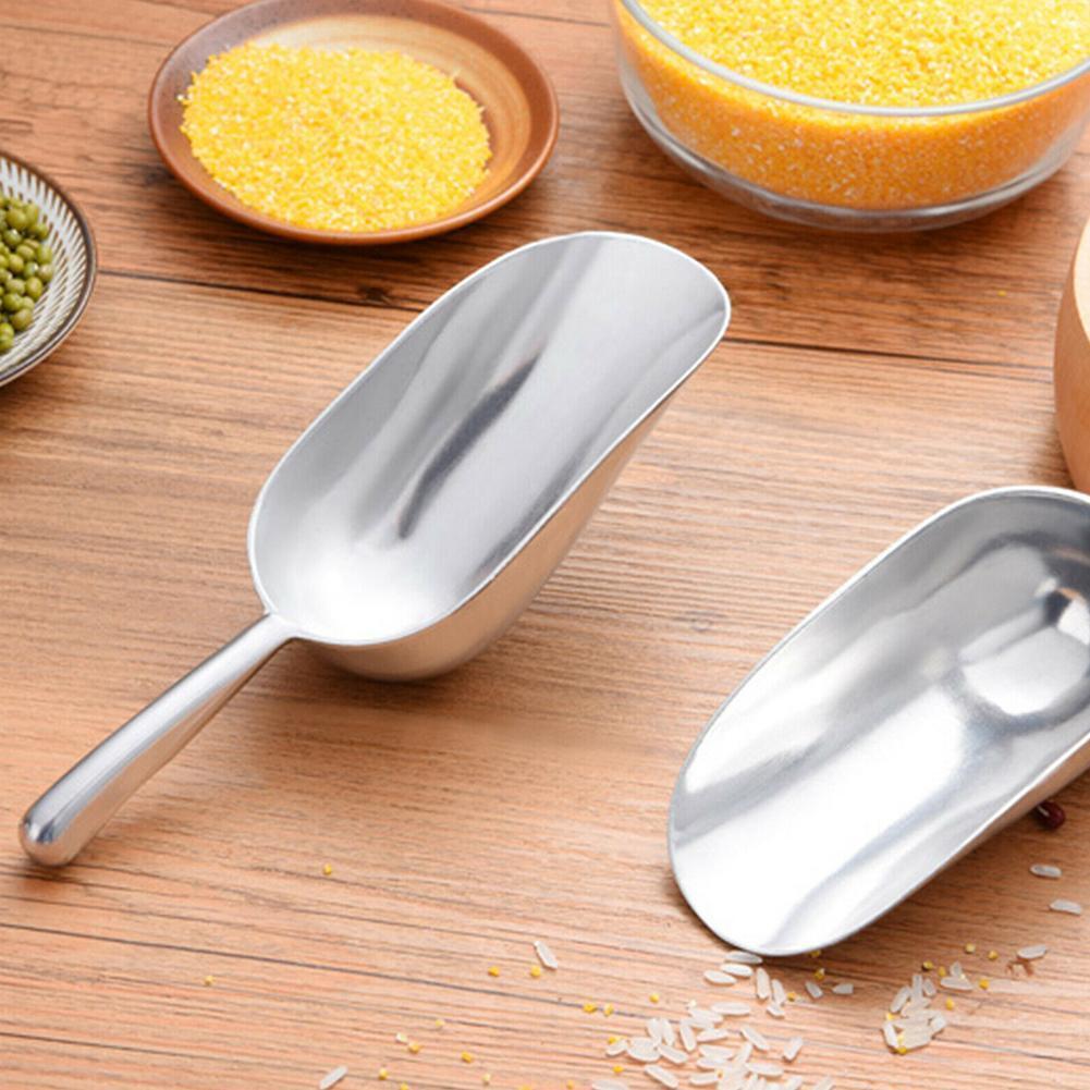 Алюминиевый металлический совок с круглым дном, совок для льда, сахара, сладких блюд, кухня, дом