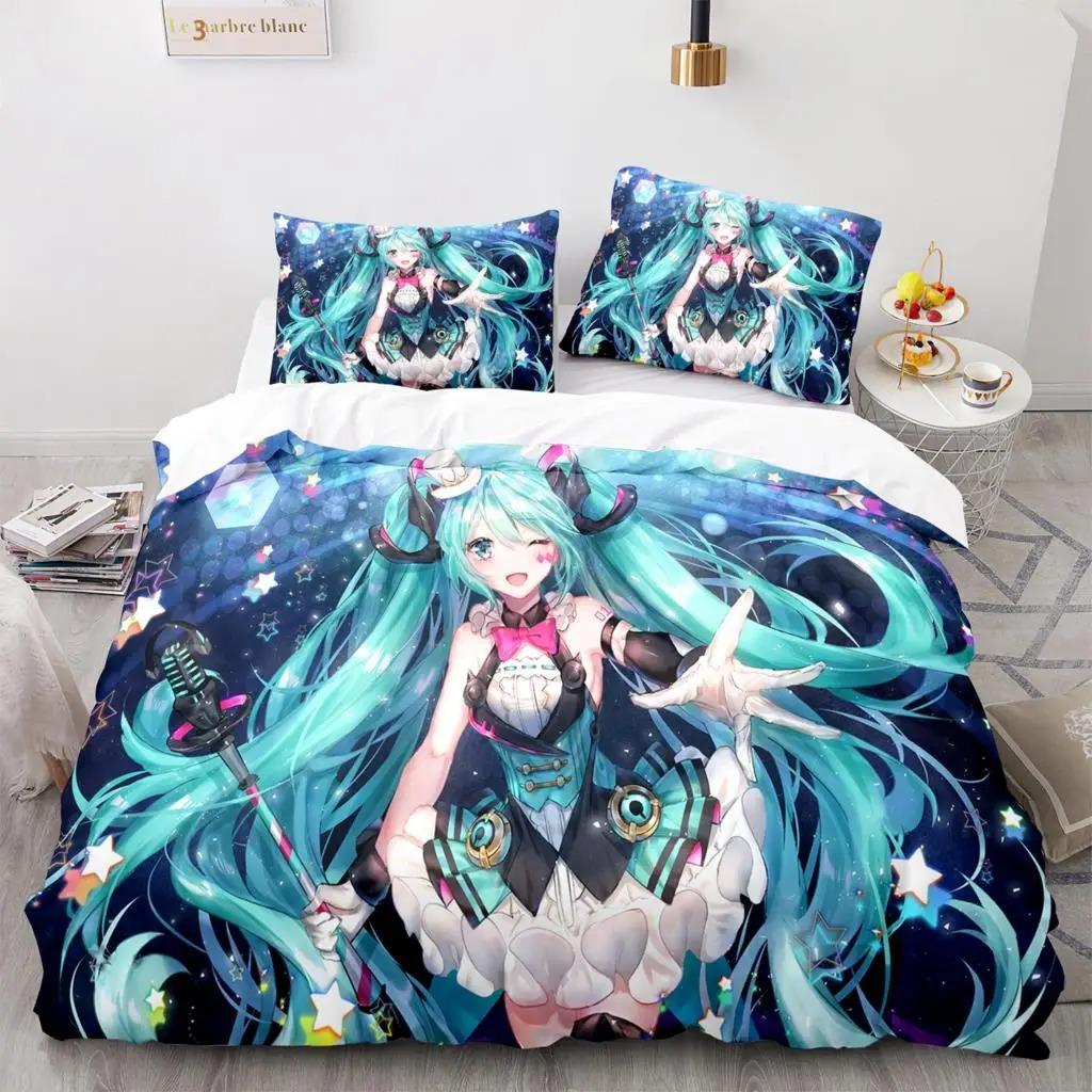 Beautiful Girl In the Future Bedding Set Single Twin Full Queen King Size Bed Set Aldult Boy Bedroom Duvetcover Set 3D Anime 012