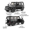 Масштаб 1/24 Benz G65, литая под давлением модель автомобиля, игрушечный автомобиль с откатным механизмом, звуком и светом для детей, коллекция подарков для мальчиков и девочек