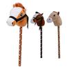Stick Horse Plush with Neighing Galloping Sounds Pony Horseback Riding Game Stuffed Stick Horse Anim