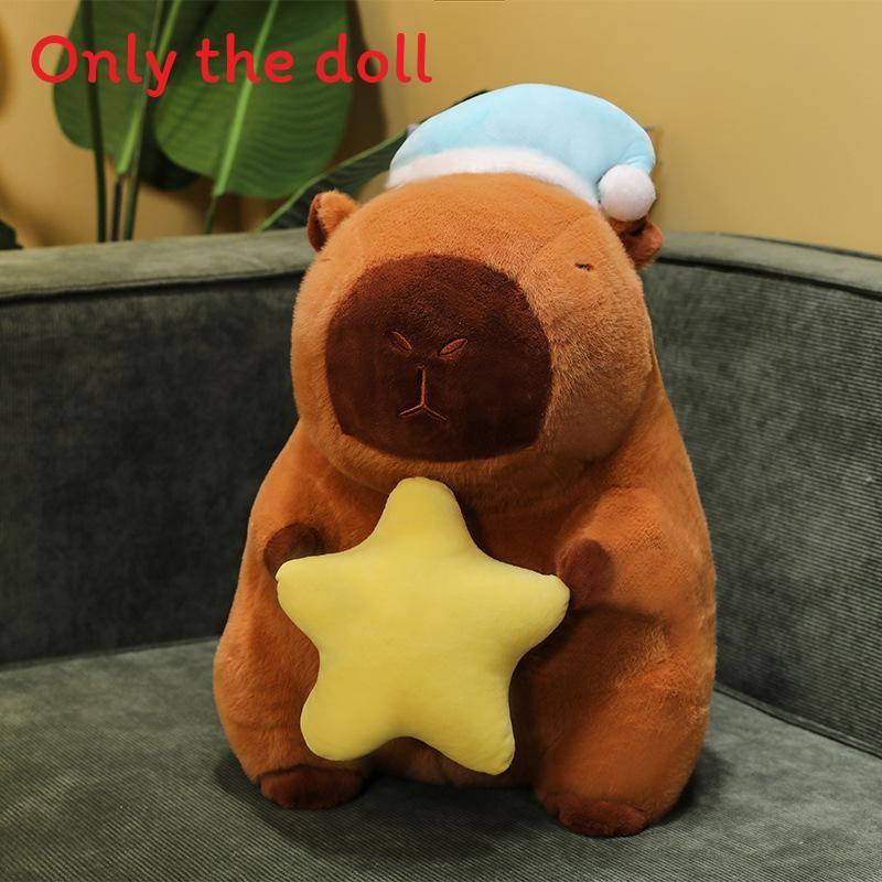 Moon Cute Star Sleeping Hat Capybara Cartoon Plush Toy For Children Gift