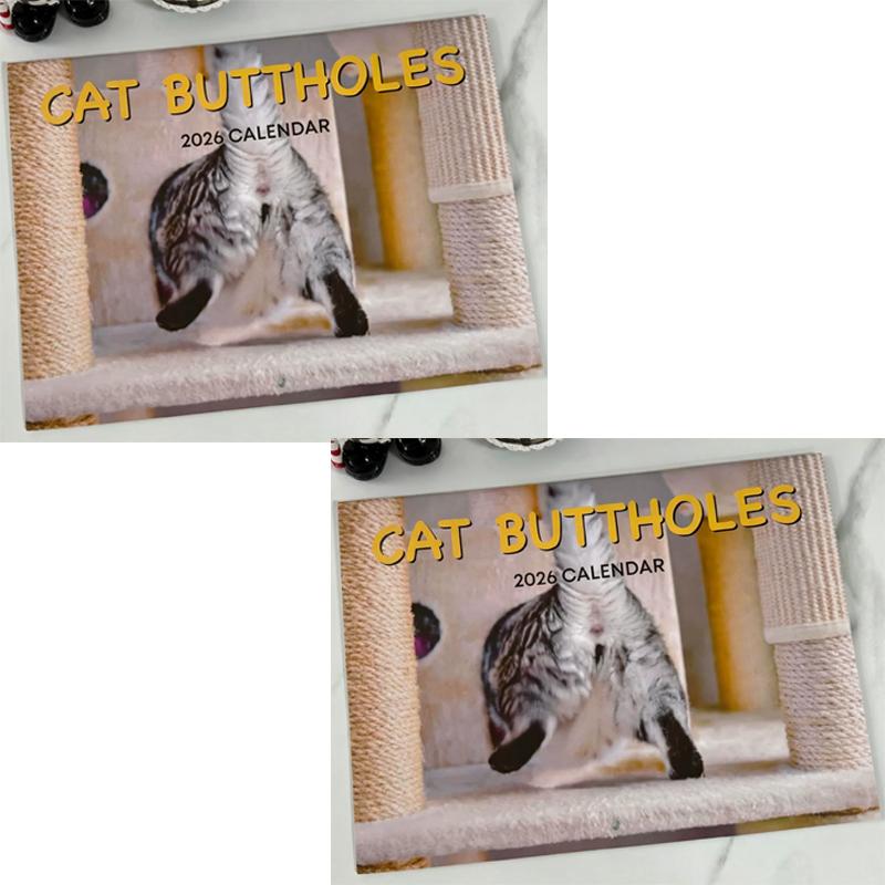 2026 Cats Chillin with Coffe Wall Calendar Hangable Family Schedule Planner Organizer Calendar for Bedroom Home Office Decor