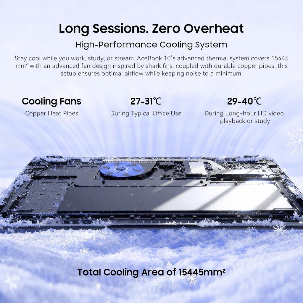 Blackview Ноутбук AceBook 10 18.5" Intel Pentium Silver N6000 16 ГБ DDR4+512 ГБ SSD Windows 11 Pro Полнофункциональный USB-C WiFi 6