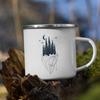 Mountain Camping Adventure Print Enamel Creative Coffee Water Milk Cups Camping Mugs Handle Drinkware Vacation Hiking Mug Gifts