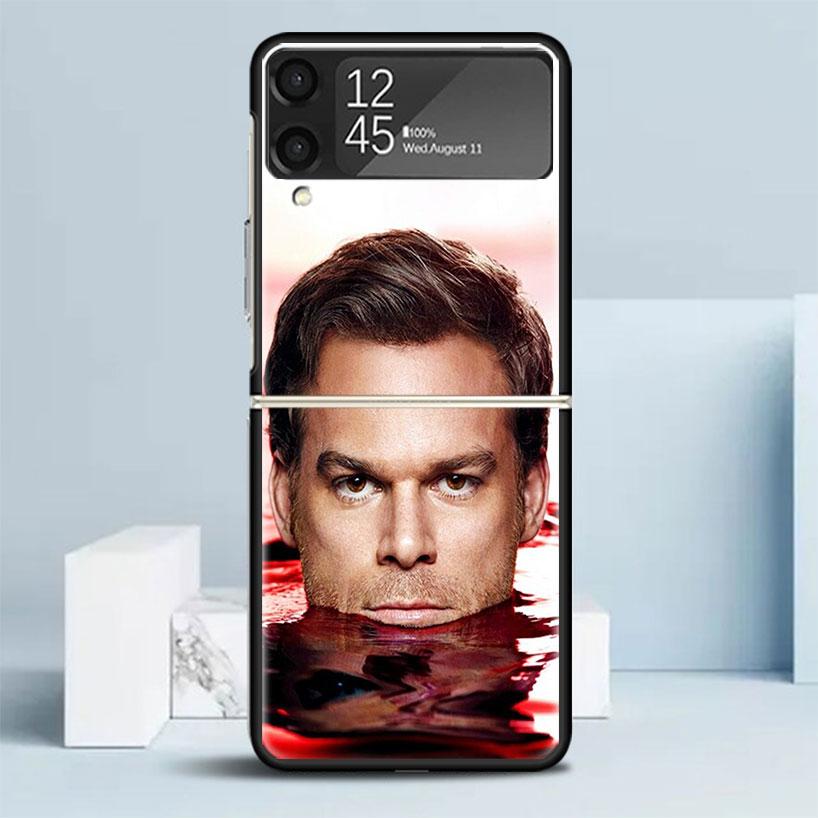 TV Show Dexter Morgan Black Cover for Samsung Galaxy Z Flip 7 6 5 4 3 5G Phone Case Flip7 Flip6 Flip5 Flip4 Flip3 Pattern Case G