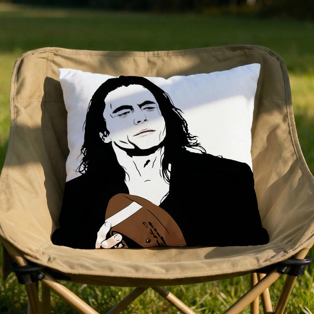 The Room TTommy Wiseau Cushion Cover Soft Reversible Durable Pillow Cover MultiScene Use for Home Car Daily Comfort