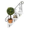Staircase Wall Mounted Shelf Living Room Flower Stand Iron Wooden Wall Mounted Shelf