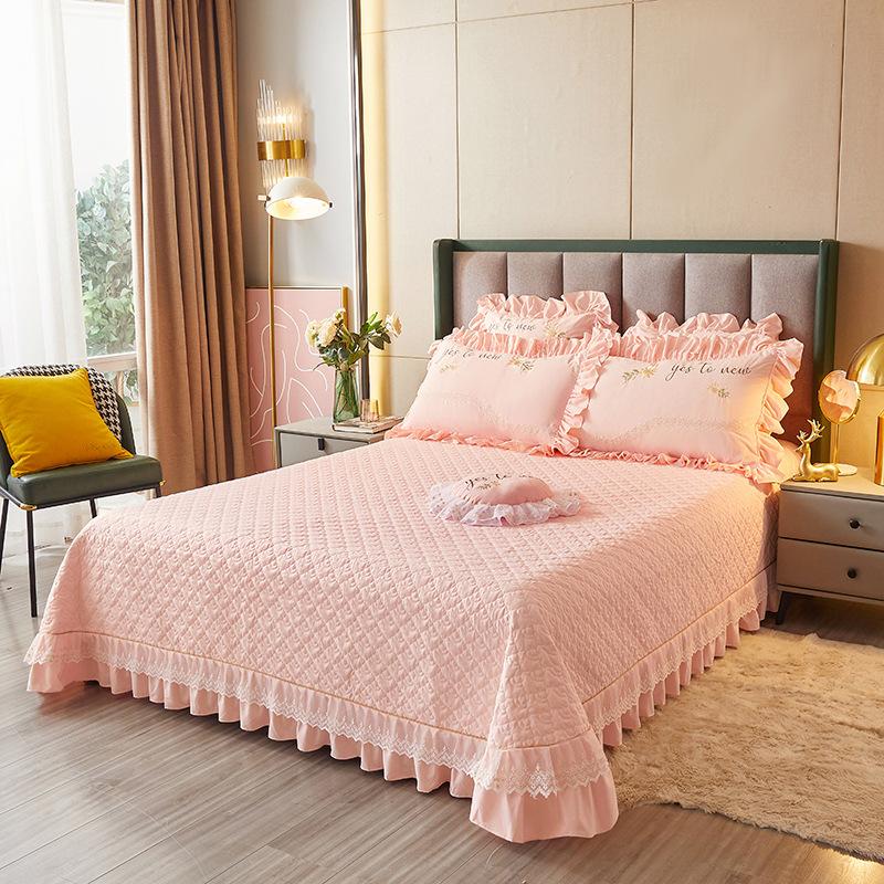 Отшлифованный чехол на кровать, комплект из трех предметов, двухсторонний стеганый стеганый чехол, одеяло с татами, матрас, утолщенный лист