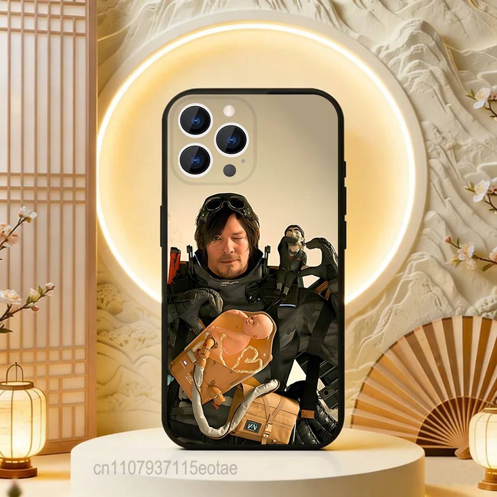 Death S-Stranding On The Beach Phone Case Silicone Soft For IPhone 16,17,15,11,13,12,14,Mini,Pro,Max,Plus,Air,E Black