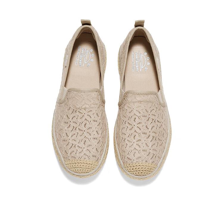 Skechers BOBS Мягкие Удобные Модные Туфли Мэри Джейн Женская обувь Бежевый 114046-NAT