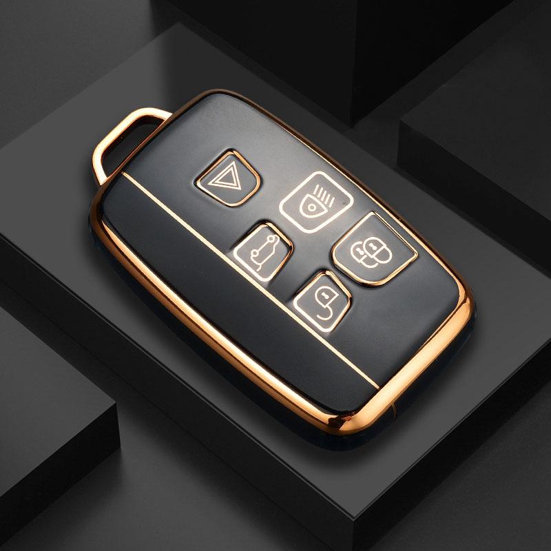 Plating TPU Car Key Case Shell Cover Fob for Land Rover Range Rover Evoque Sport Freelander Discovery Velar for Jaguar XE XF XJ