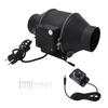 4in Inline Duct Fan with Stepless Speed Controller 35W Grow Tent Hydroponic Ventilation Exhaust Fan
