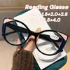 New Trendy Cat Eye Reading Glasses for Women Anti Blue Light Far Sight Eyewear High Quality Luxury Designer Glasses Diopter +2.0