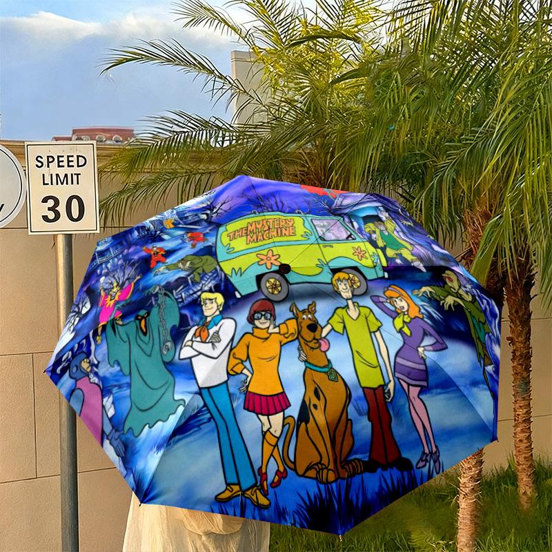 Halloween fantasy comedy adventure cartoon movie Scooby-Doo umbrella is suitable for all seasons, including home travel and outdoor activities Y3