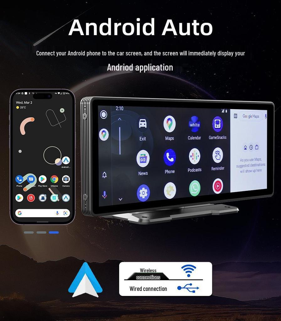 10,26-дюймовый умный CarPlay навигатор Bluetooth Android MP5-плеер