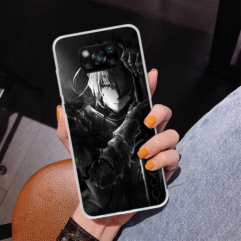 Fate Zero Stay Night Saber Phnoe Case for Xiaomi Poco X5 X6 X7 Pro X4 Gt F7 Ultra M8 M7 Redmi 15C 15 13C 13 12C 12 Unique Cover