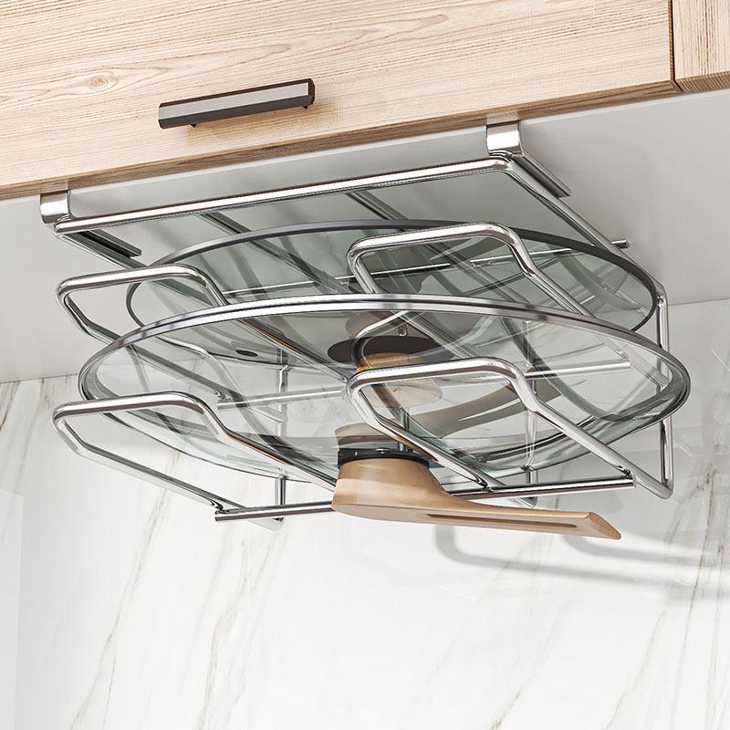 Qiwei 304 Stainless Steel Chopping Board & Pot Lid Storage Rack