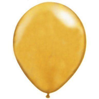 Ballons - Nacrés - 30 cm - Or - 100% Latex - Gonflables à l'air ou hélium - Qualité professionnelle