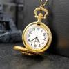 2 шт./компл., Роскошные мужские классические карманные часы, Модные женские мужские часы-кулон на цепочке, Кварцевые карманные часы и 1 шт. мужское золотое ожерелье с крестом, Идеально для подарков