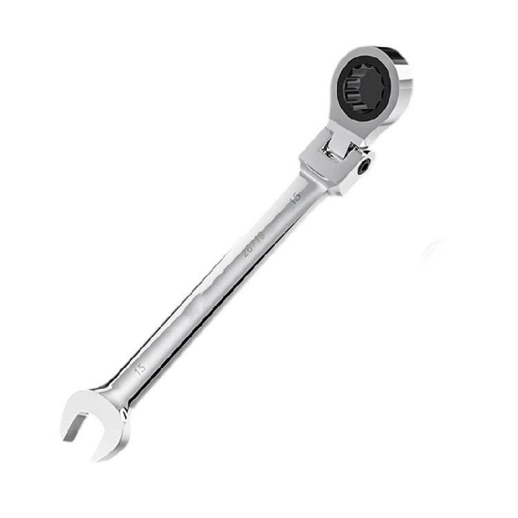 180 Degree Rotation Head Ratchets Spanner Double Head Design High Accurate Jaw Mirror Polish Alloy Steel Tool