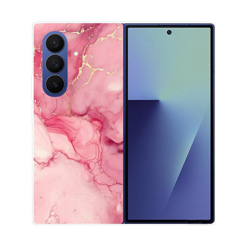 Чехол для Samsung Galaxy Z Fold 7 Мраморный Жесткий ПК Задняя Крышка Для Samsung Galaxy Z Fold7 ZFOLD7 Полностью Защитный Корпус Телефона