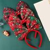 Wear-resistant Shiny Bowknot Hair Hoop Cute Snowflake Cosplay Hairband Korean Style Sweet Christmas Headwear Holiday Decor