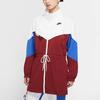 Nike Спортивная одежда на молнии, тканая ретро спортивная куртка с воротником-стойкой, женская куртка белого цвета CJ2047-100