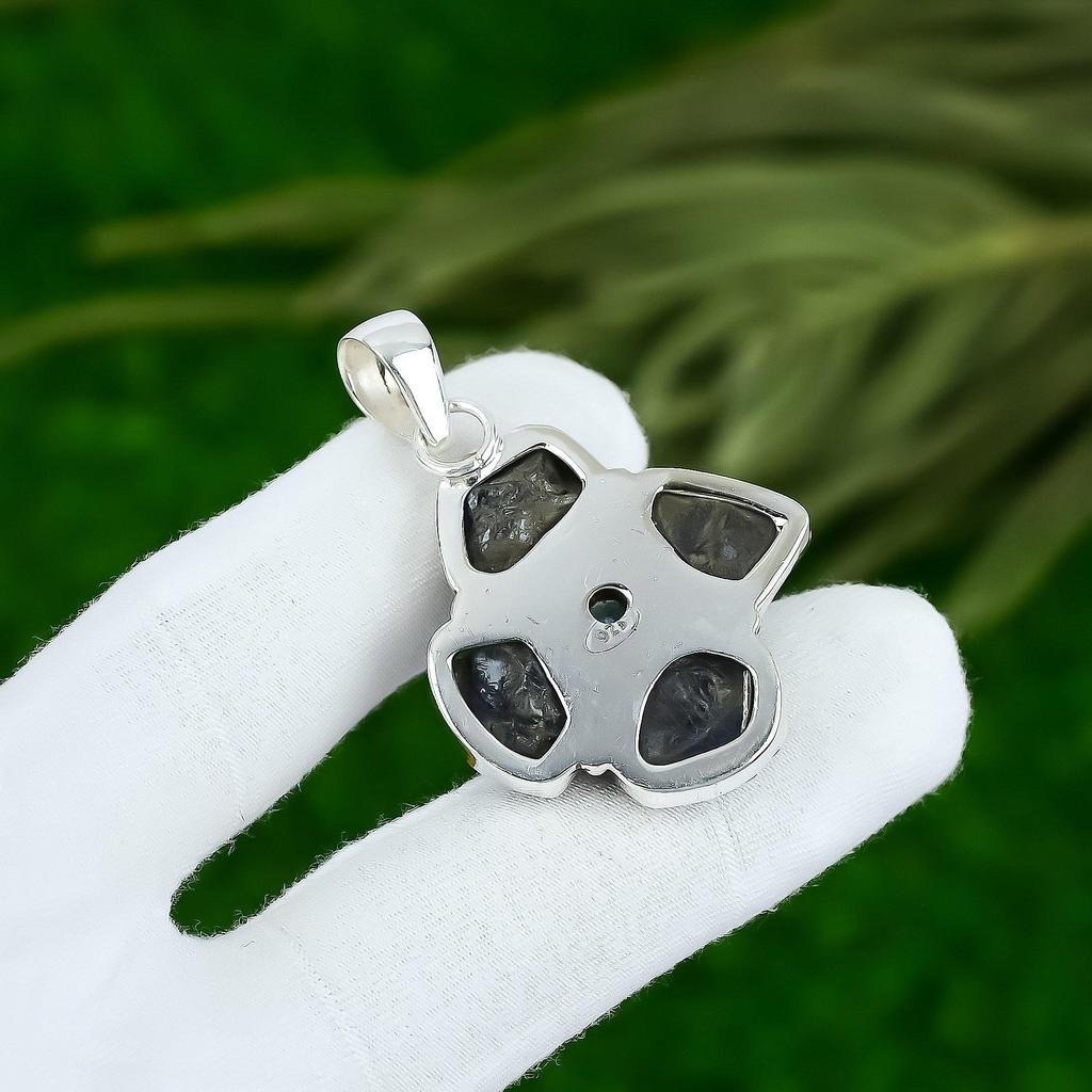 Чакра Третьего Глаза Натуральный Танзанит Необработанный Иолит Новый Кулон Ювелирное Изделие Серебро 925 пробы