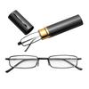 Elegant Reading Glasses Metal Frame Ultra-Thin Men Women Reading Glasses Portable Mini Presbyopia Eyeglasses With Box +1.0~+4.0