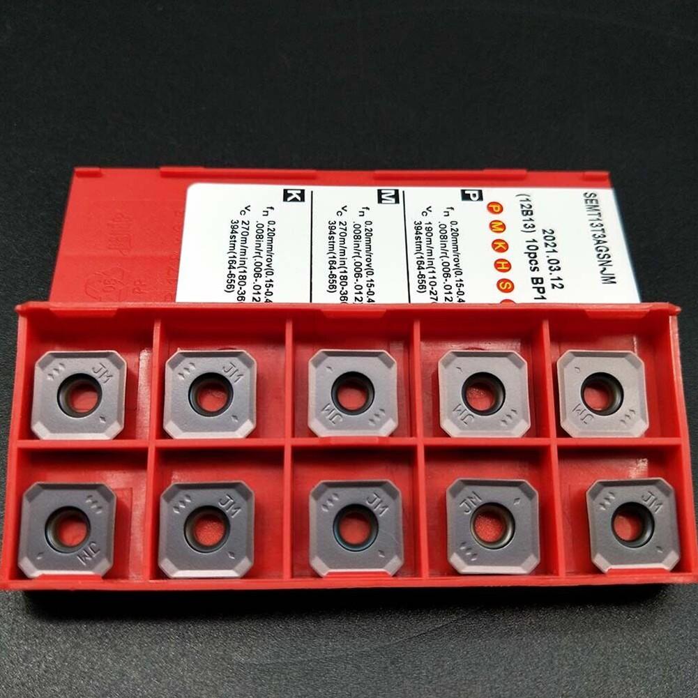 10 шт. SEMT13T3AGSN-JM BP1125 Сменная твердосплавная фрезерная пластина для ЧПУ для P/M/K