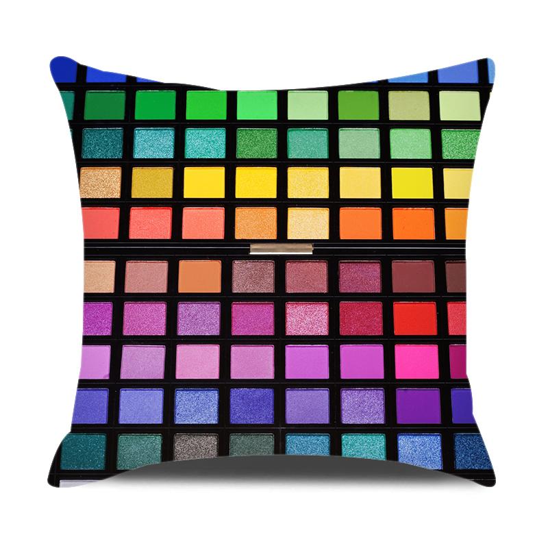 Наволочка в клетку с геометрическим полосатым принтом, красочная наволочка для дома, дивана, украшения автомобиля, чехол для подушки из персиковой кожи