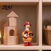 Detailed Resin Craft Firefighter Duck Figurine, Animal Statue for Home and Garden Decor, Vivid Ornament Cute Ornament, Realistic Fireman Sculpture
