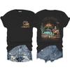 New Women's Clothing, Fashion Crew Neck, Digital Printed Western Style Short Sleeve T-Shirt