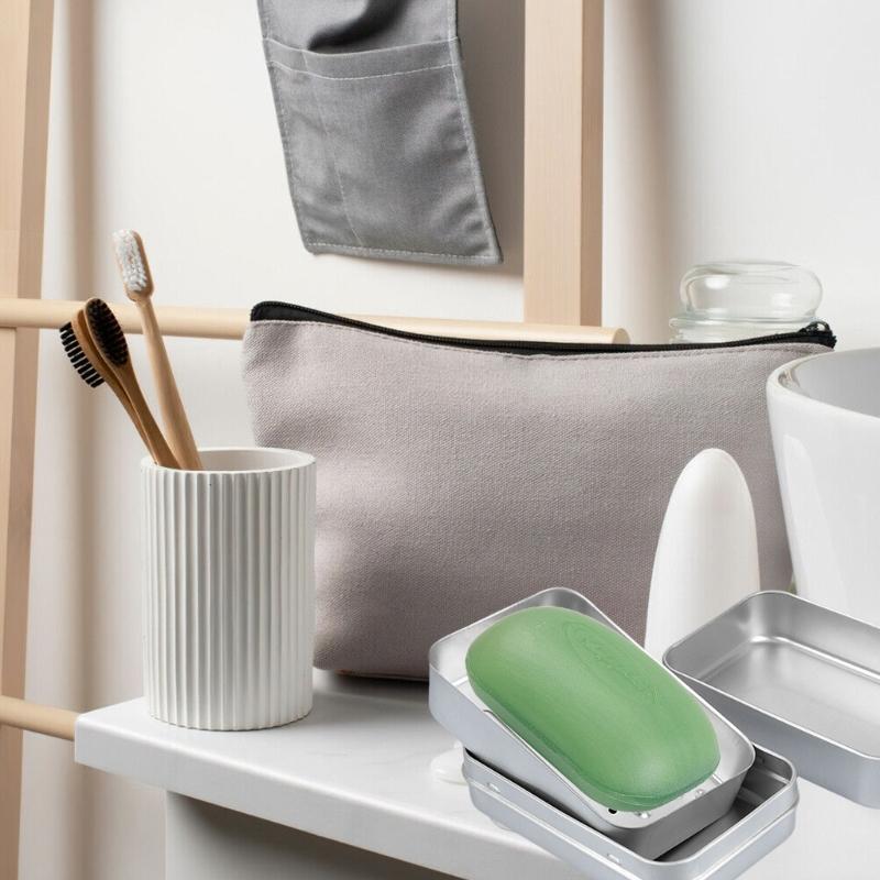 Алюминиевая мыльница дорожная мыльница со сливным слоем, водонепроницаемый и нержавеющий металлический держатель для мыла для дома, путешествий