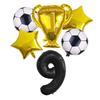 Football Award Latex Balloon Digital Aluminum Film Set Baby Birthday Party Decoration Scene Arrangement