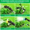 Retractable Electric Sprayer Wand Irrigation Tool with 4 Mist Nozzles Gardens Sprayer Telescopic Wand Lawn Watering Accessories