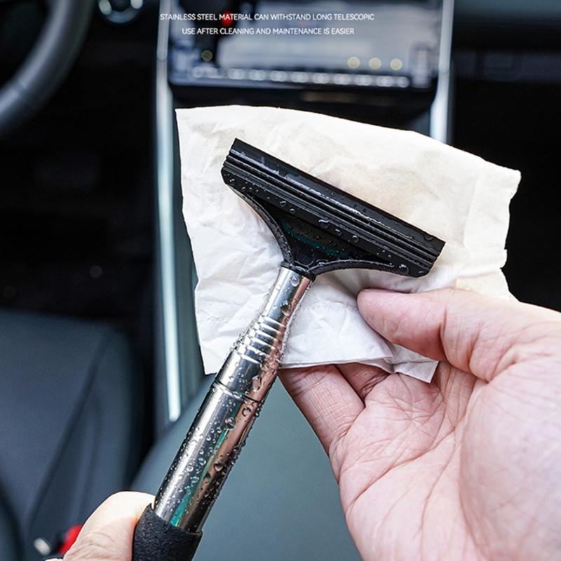 Автомобильный скребок для боковых зеркал автомобиля Портативный автомобильный скребок для автомобильного зеркала заднего вида Телескопическая 98 см Длинная ручка