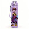 1PC Cool Hip Hop Fashion Boy 750ml Color Plastic Sports Water Bottle Leakproof Flip Straw Lid Suitable for Sports Office Home Use