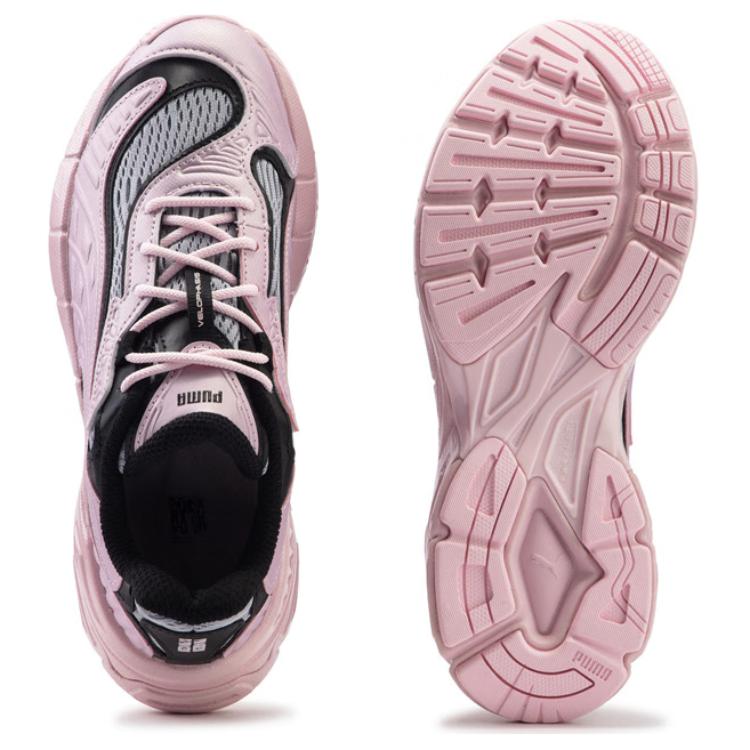 Puma Velophasis Fabric Synthetic Leather Comfortable Low-Top Dad Shoes Unisex Sneakers Pink 399127-02