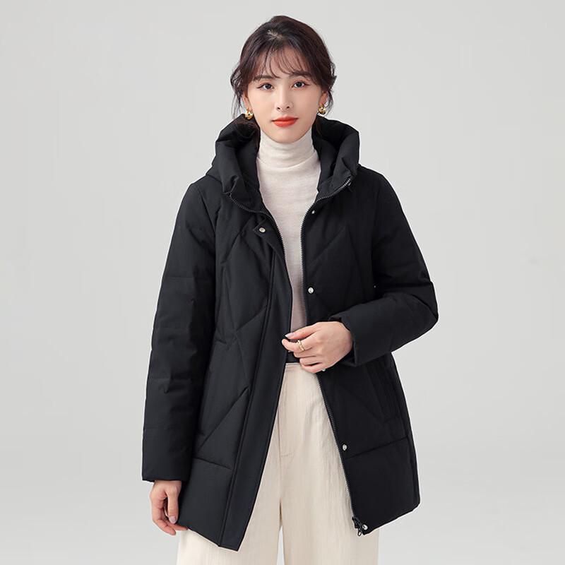 SNOWFLYING Short Hooded Down Jacket