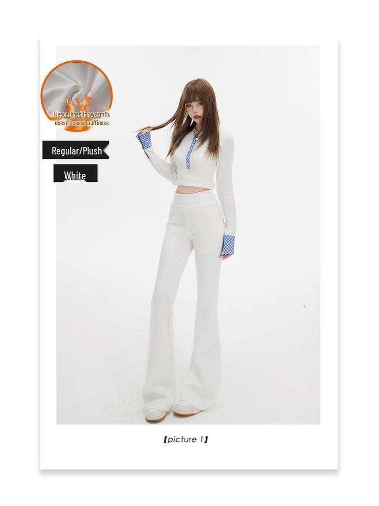 Women's 2024 Winter High-Waist Slim Fit Velvet Sweatpants