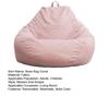 Bean Bag Cover No Filler Removable Bean Bag Chair Cover Washable Solid Color Sofa Cover for Bedroom Living Room Beanbag Chair