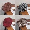 Леопардовый модный принт, узор с улыбающимся лицом, женский повседневный берет на осень