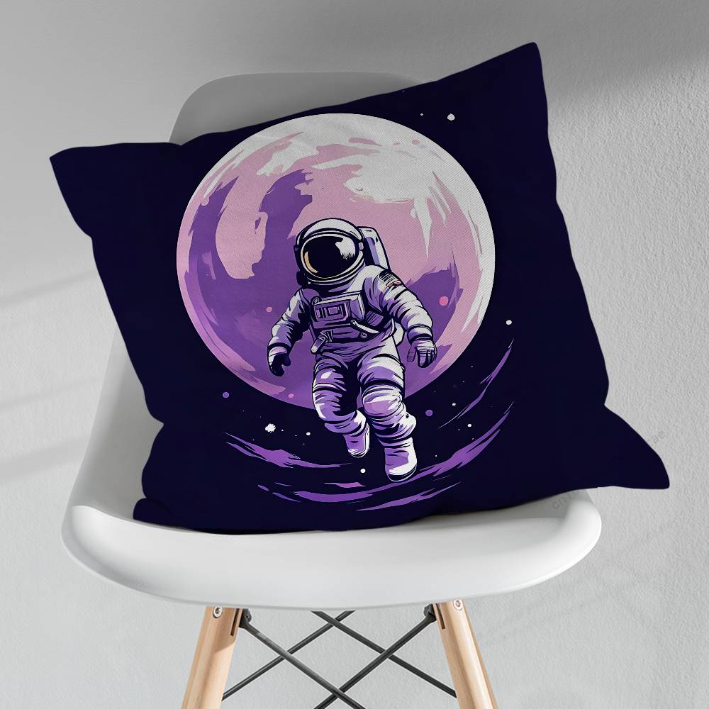 Cool Cartoon Art Astronaut Pillow Case For 30x30cm45x45cm55x55cm For Home Bedroom Decoration And Protector
