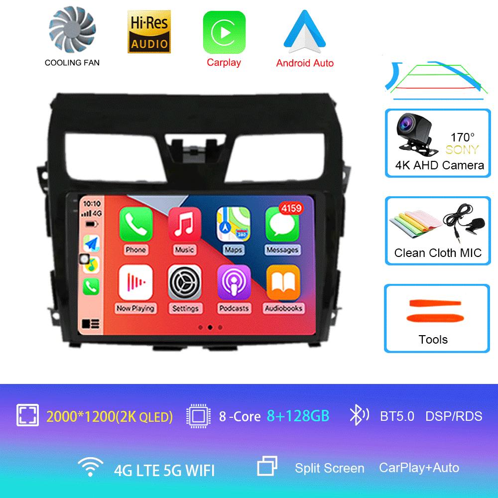 Автомобильное радио Android 14 Carplay для Nissan Teana Altima 2013 2014 2015 GPS Мультимедийный Видеоплеер DSP Стерео 360 Камера Головное Устройство